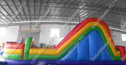 Надувная полоса препятствий "Цветное изобилие" 8*4*4 м