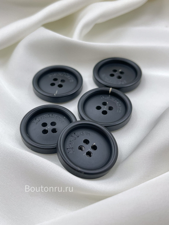 Пуговицы на прокол МаксМ. черные с белой прожилкой
