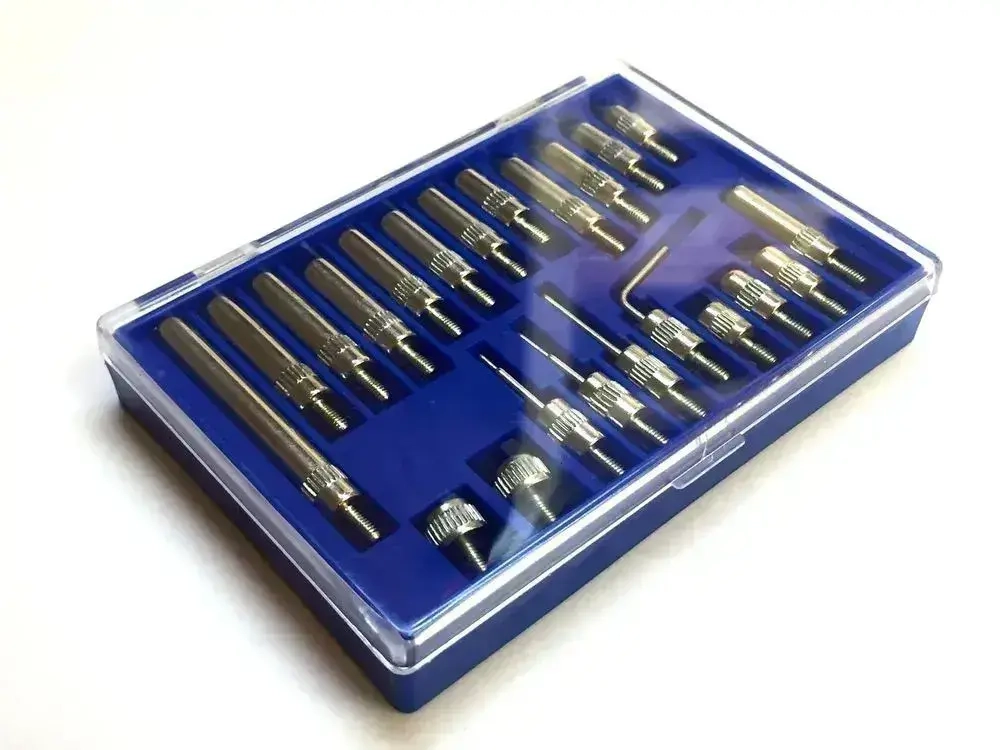 Комплект переходников для микрометров индикаторного типа (22 штуки в комплекте) М2,5 х 0,45