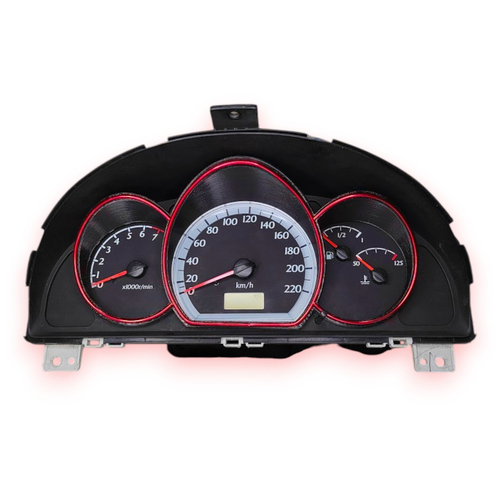 Кольца для панели Шевроле Лачетти (кант хром-красный)