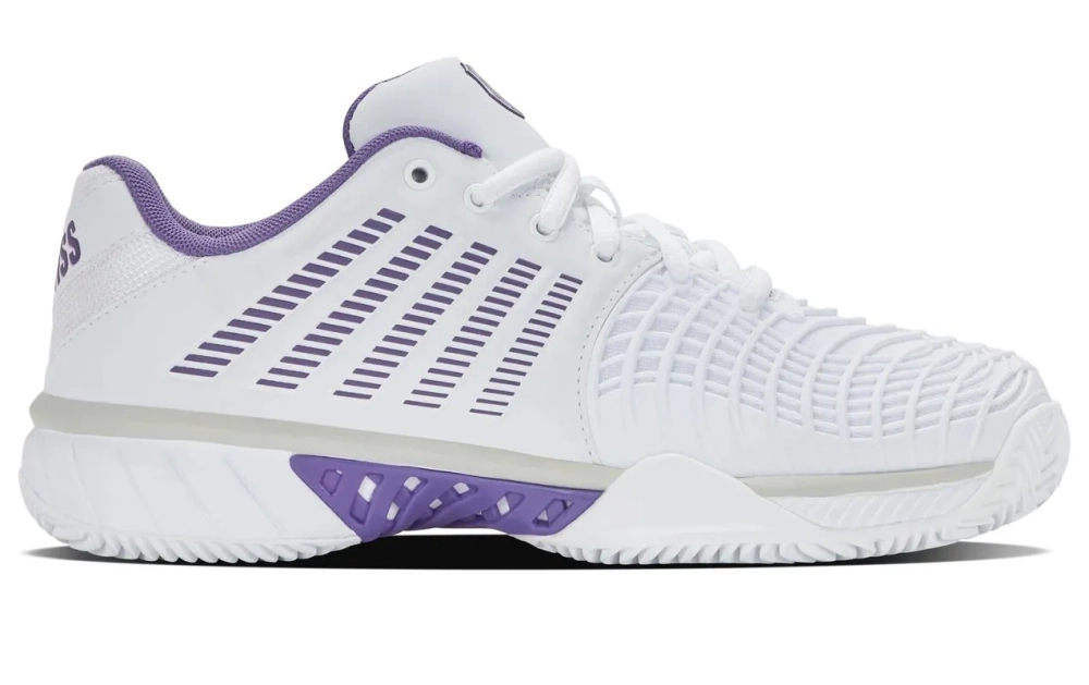 Женские Кроссовки теннисные K-Swiss Express Light 3 Clay - white/purple haze/lunar rock