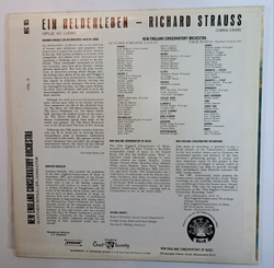 New England Conservatory Symphony Orchestra Gunther Schuller Vol 5 Ein Heldenleben (Opus 40)