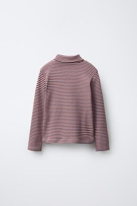 ZARA ФУТБОЛКА С ВЫСОКИМ ВОРОТНИКОМ, РОЗОВЫЙ