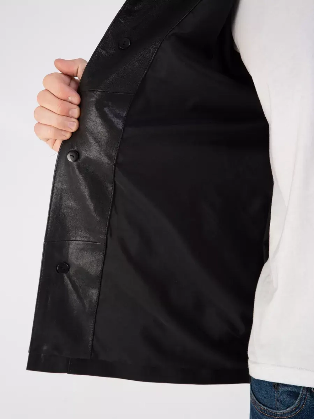 Куртка кожаная демисезонная