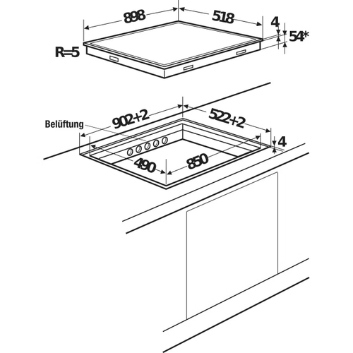 Индукционная варочная панель Kuppersbusch KI 9560.0 SR