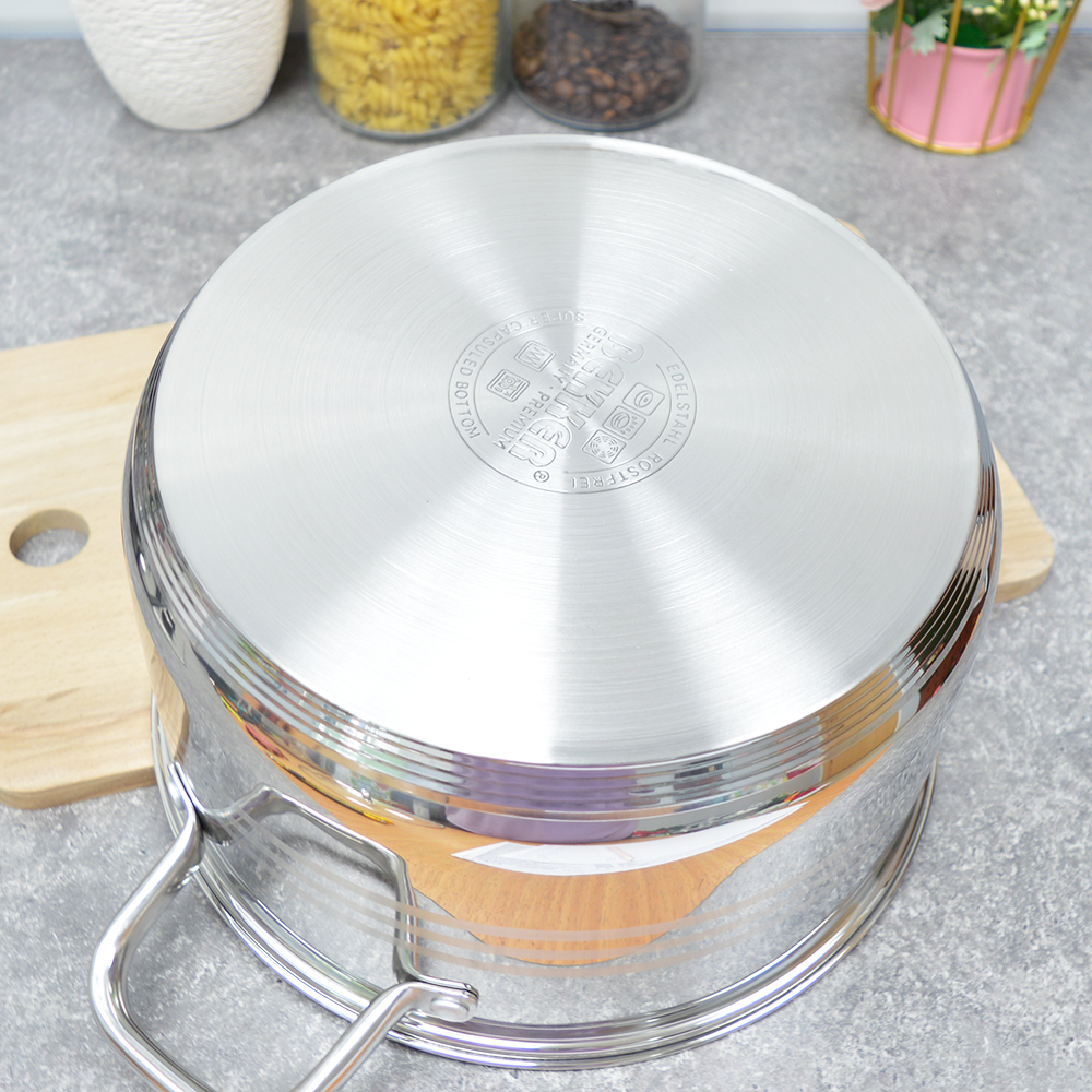 Набор кастрюль 3 предмета (7,5л, 9,5л, 11,5л) нерж "Premium"