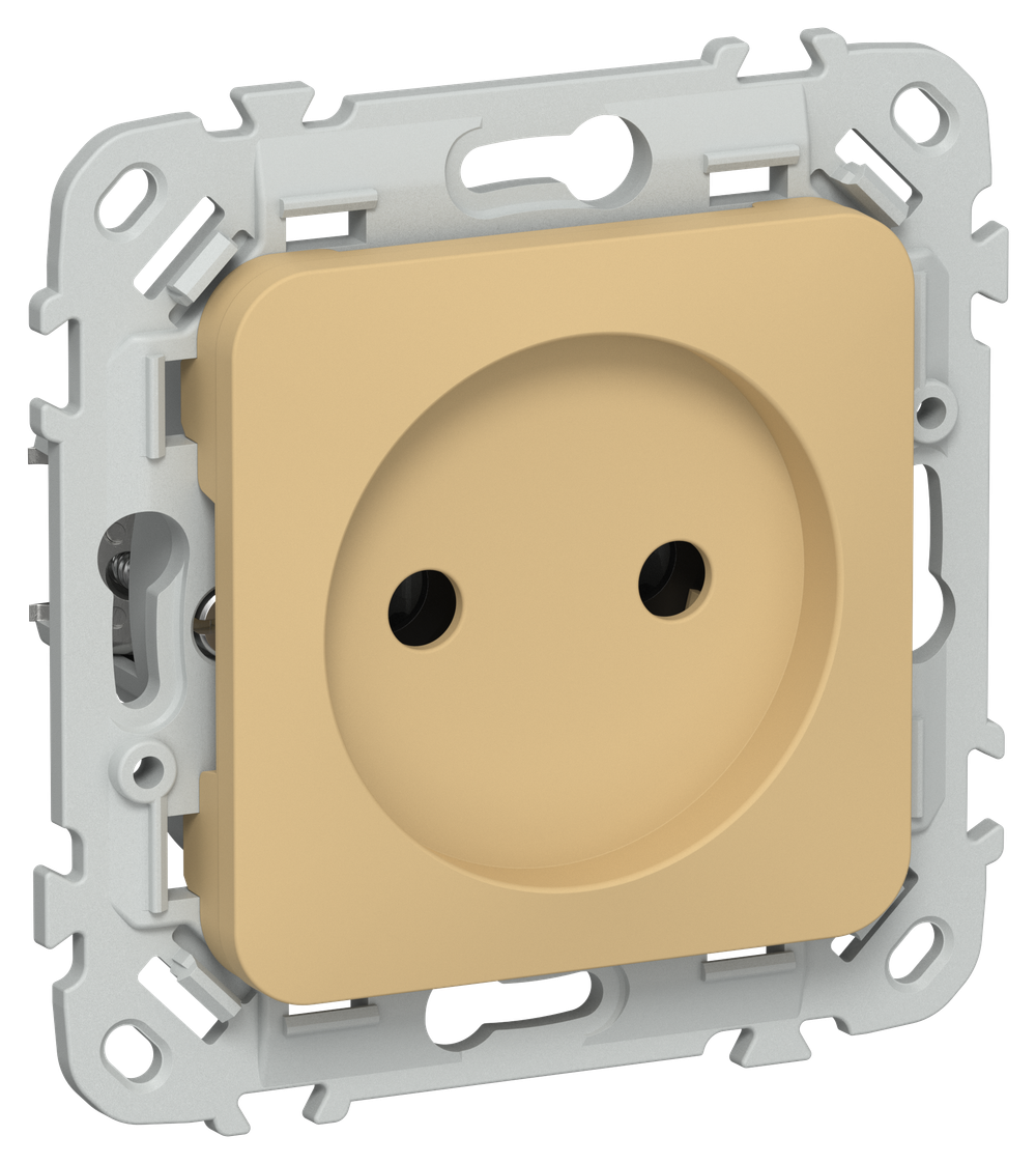 FLITE Розетка без заземления без защитных шторок безвинтовое крепление 10А РС01-1-ФлШм шамуа IEK