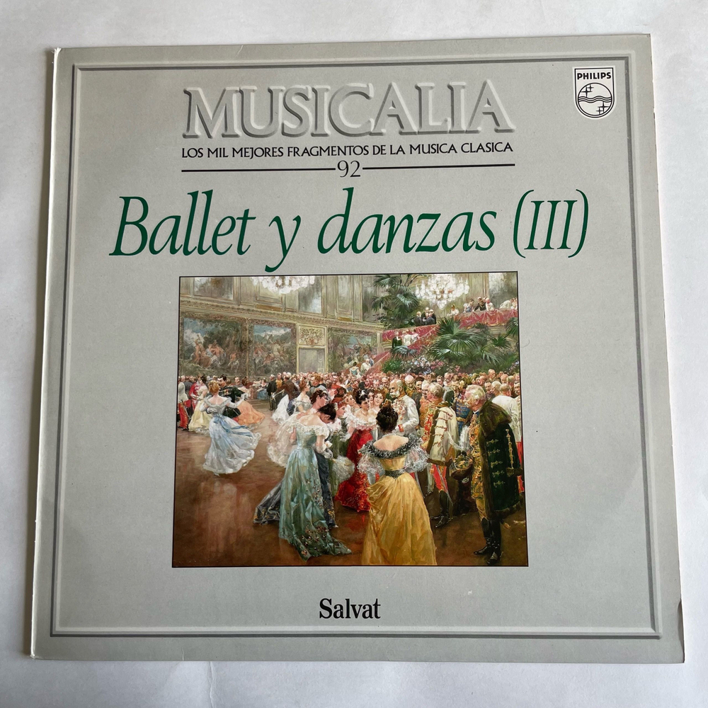 Винтажная виниловая пластинка LP Сборник Классических Балетов Musicalia 92. Ballet Y Danzas (III) (Испания 1987)
