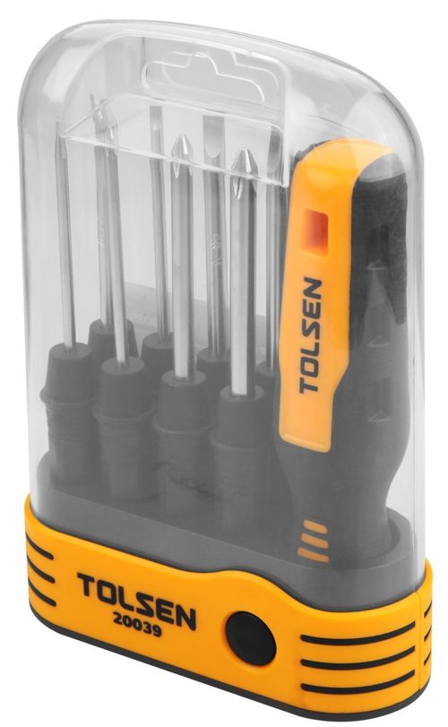 TOLSEN (TT20039S) Отвертка со сменными вставками (битами), 8 в 1