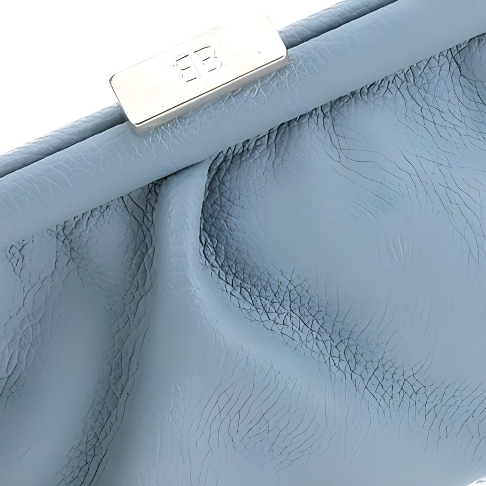Balenciaga Cow Leather, Leather Clutch Women"s Blue