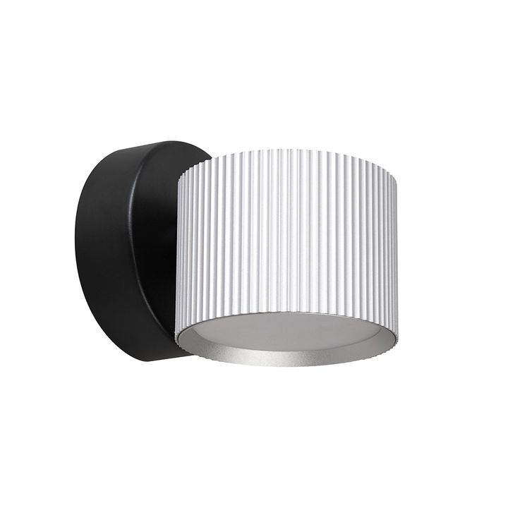 Светильник настенный Feron HL4580 ARIA 12W, 230V,GX53, серебро + черный IP20