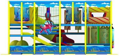 Детский игровой лабиринт «Крокодил Гена» 34,6 м² (7,3*4,9*2,51м)