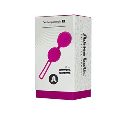 Вагинальные шарики на сцепке Geisha Lastic Ball L (малиновые) (Цвет: малиновый)