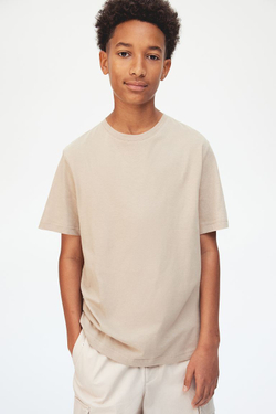 H&M Хлопковая футболка, песочный
