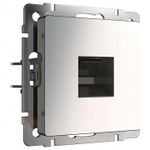 Розетка Ethernet RJ-45 без рамки Werkel глянцевый никель W1181002