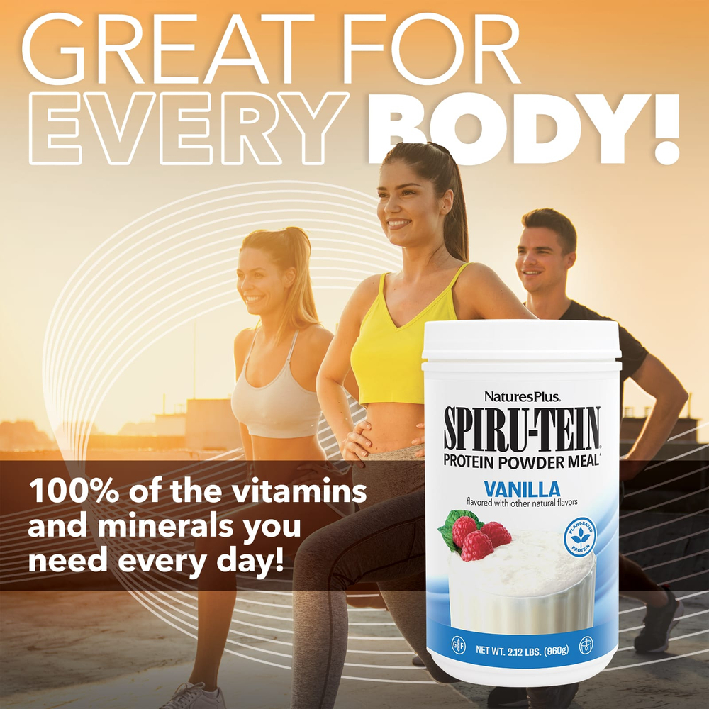 NaturesPlus, Spiru-Tein®, протеиновый порошок, со вкусом ванили, 960 г (2,12 фунта)