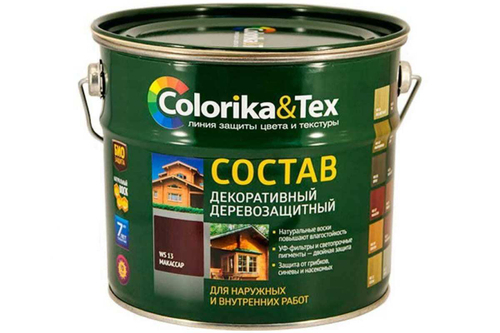 СОСТАВ ДЕРЕВОЗАЩИТНЫЙ COLORIKA&TEX ДЕКОРАТ МАХАГОН WS07 2,7Л