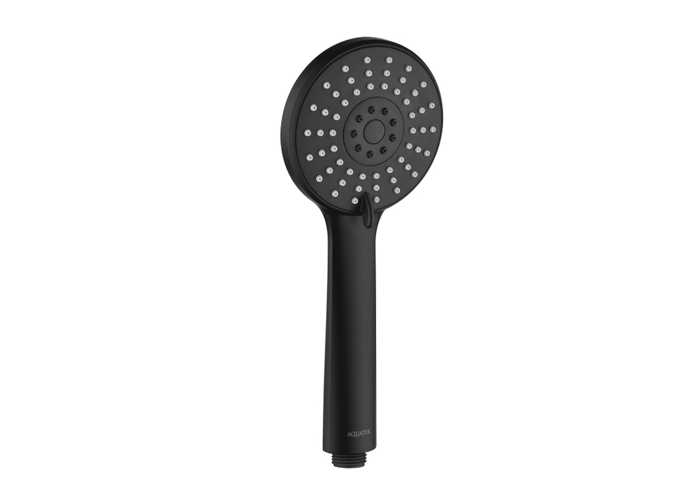 Ручной душ 100 3 jet AQUATEK, матовый черный AQ2009MB БЕТТА