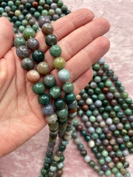 Нить бусин из агата 10мм