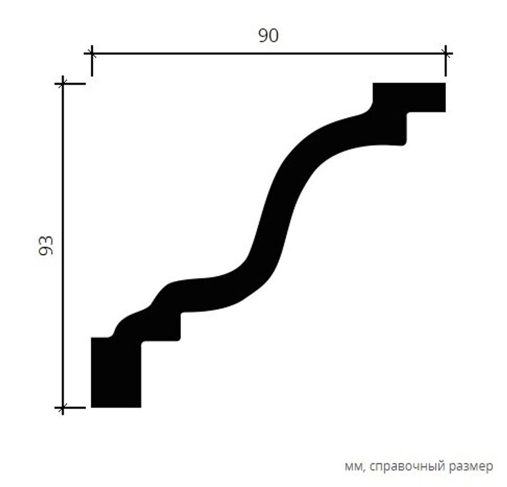 Карниз пенополиуретан, 2000x90x93 мм