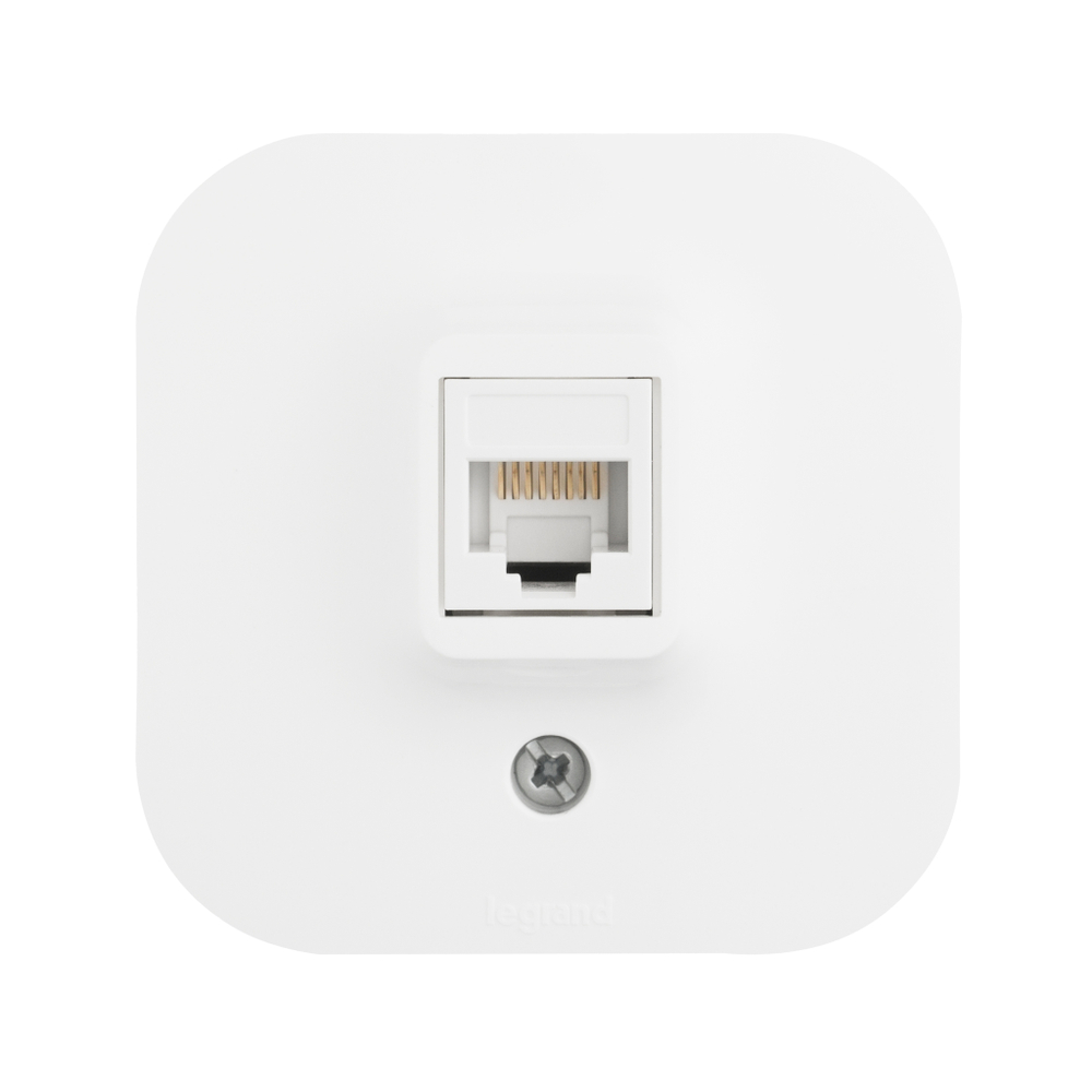 Розетка компьютерная RJ45 категория 5e UTP IP20 белый Quteo Legrand