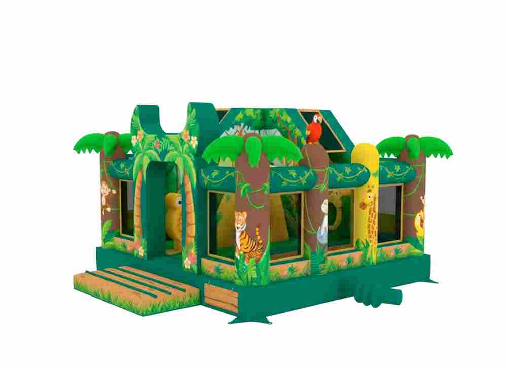 Коммерческий надувной батут «Зов Джунглей» 5×5×3,3 м