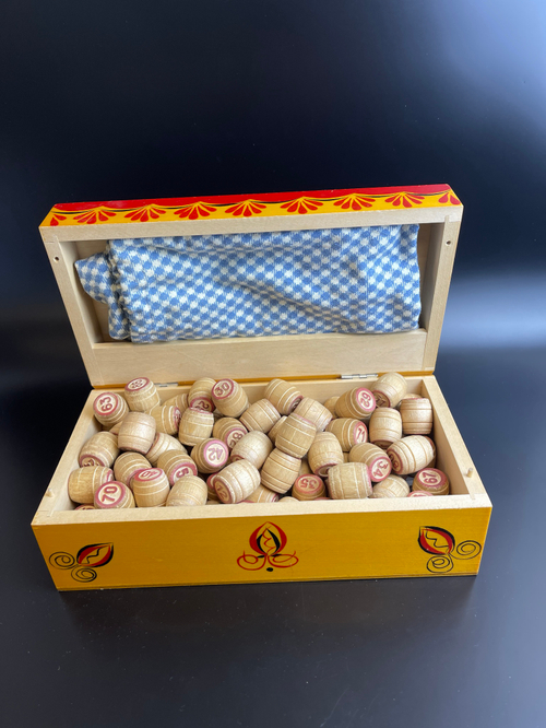 Русское Лото в деревянной коробке. Игра СССР. 24 карточки, 90 бочонков. Полный комплект