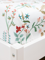 ODA Простыня стандартная, сатин цветочный орнамент