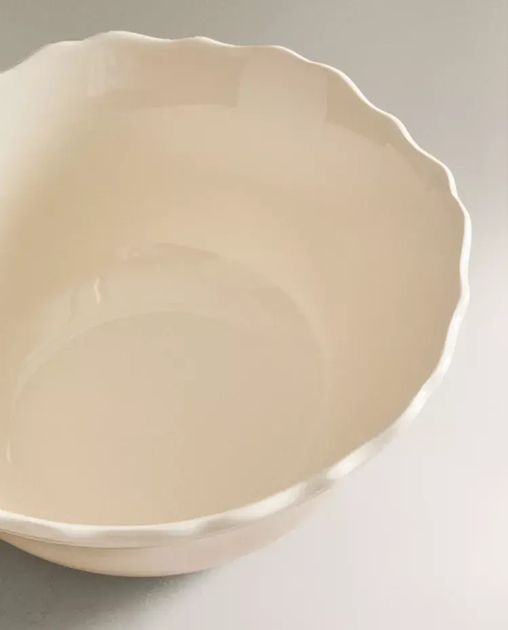 ZARA HOME САЛАТНИЦА ИЗ КЕРАМИКИ, ЭКРЮ