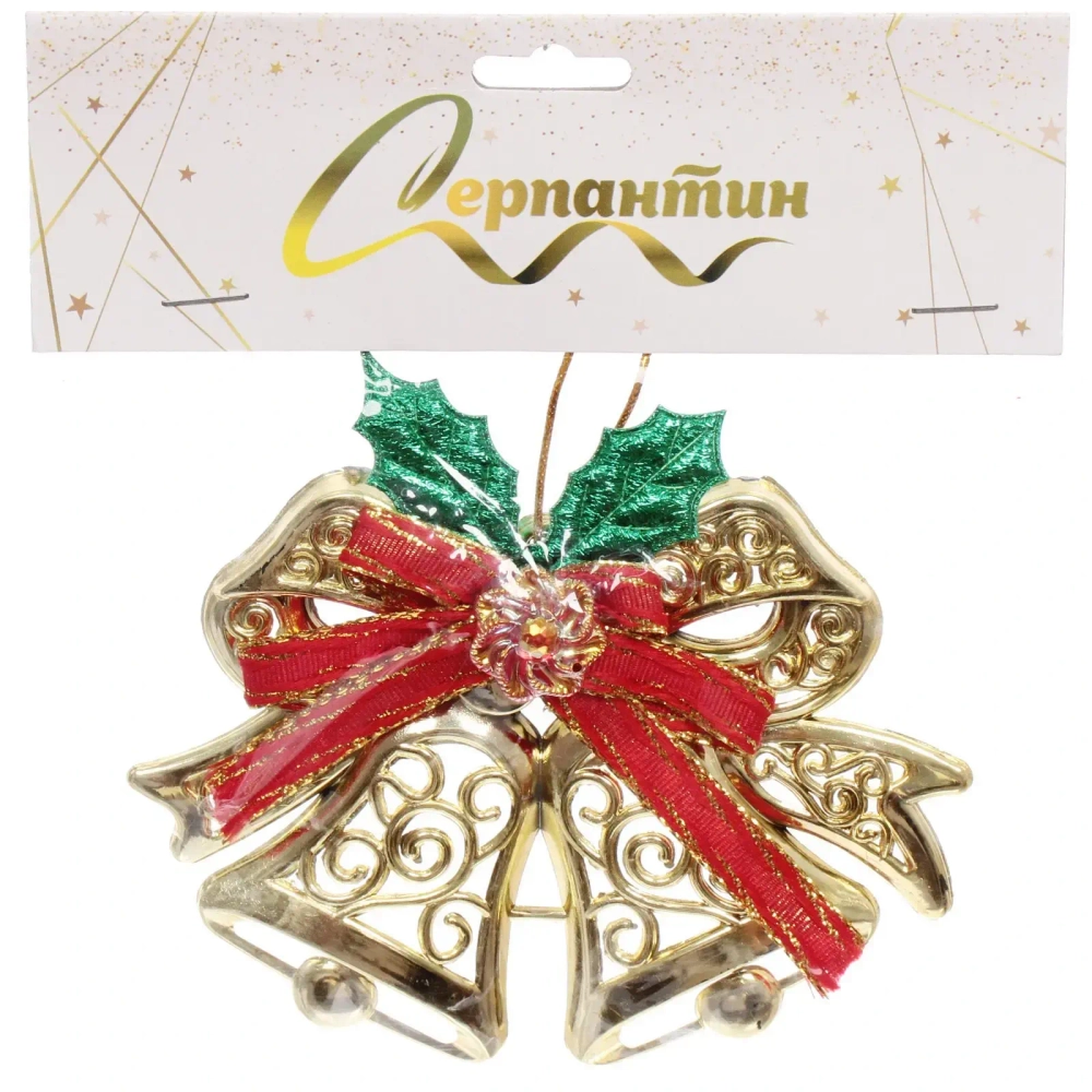 Подвеска «Зимние колокольчики» 13 см, золото