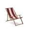 Складной шезлонг Vilara для улицы в полоску бордового и бежевого цвета