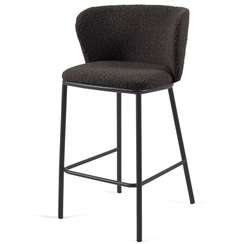 Полубарный стул Ciselia 65 см, черное букле
