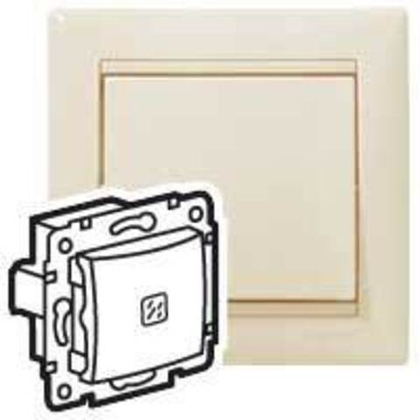 Выключатель 1-клавишный с подсветкой 10А 250В схема 1L слоновая кость Valena Classic LEGRAND
