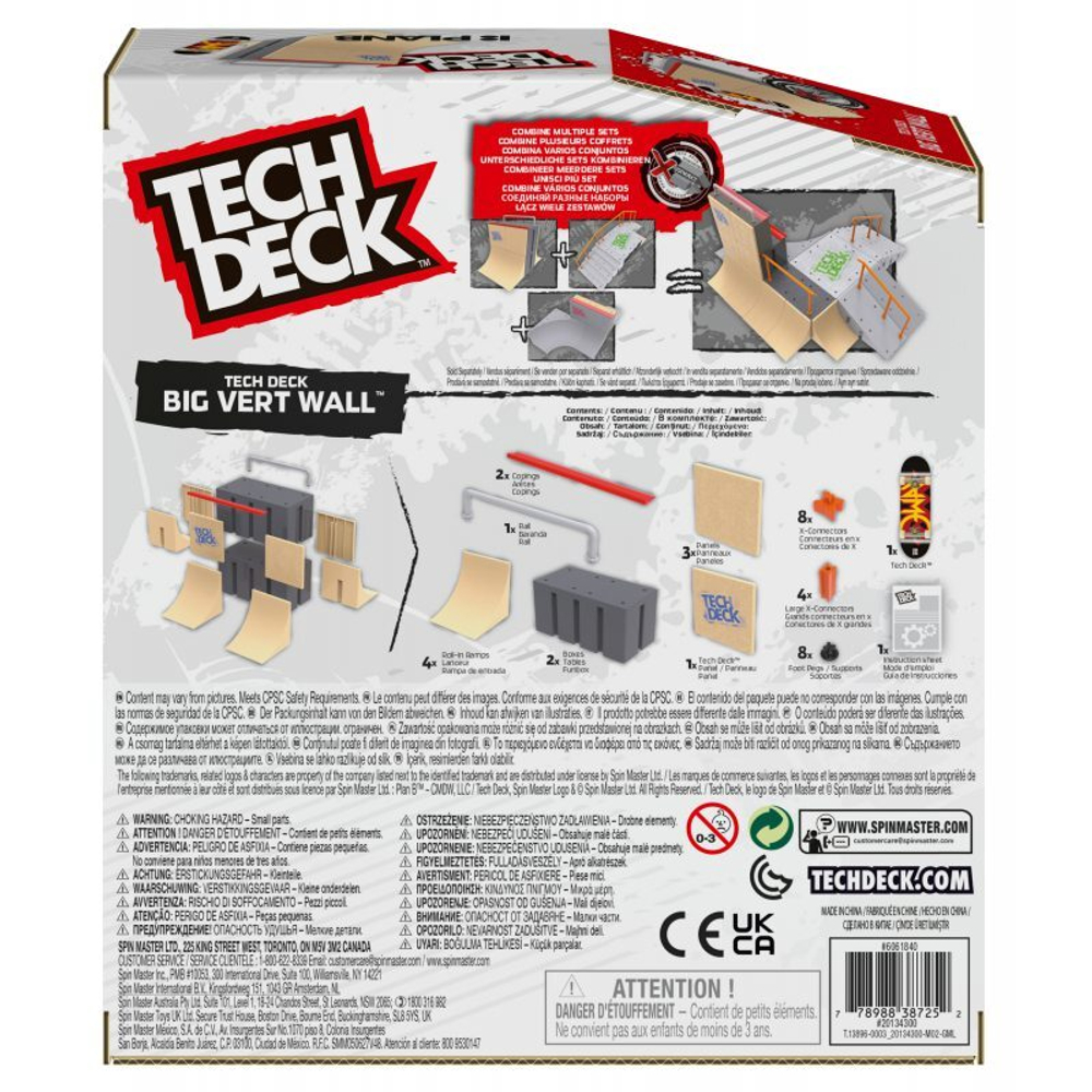Tech Deck X-Connect — стартовый комплект Big Vert Wall + накладка на гриф Plan B 20134300