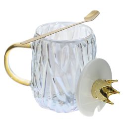 GAEM Кружка с крышкой и ложкой, 450 мл, L13 W9 H13,5 см, 3в.