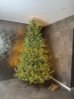 Елка с гирляндой встроенной «Eiffel» Эйфель (Литая хвоя) 240 см / 2,4 м