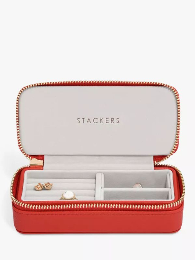 Органайзер для украшений дорожный Stackers Medium Box (Taupe) (красный / Red)