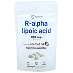 Micro Ingredients, R-альфа-липоевая кислота, 120 капсул (200 мг в 1 капсуле)