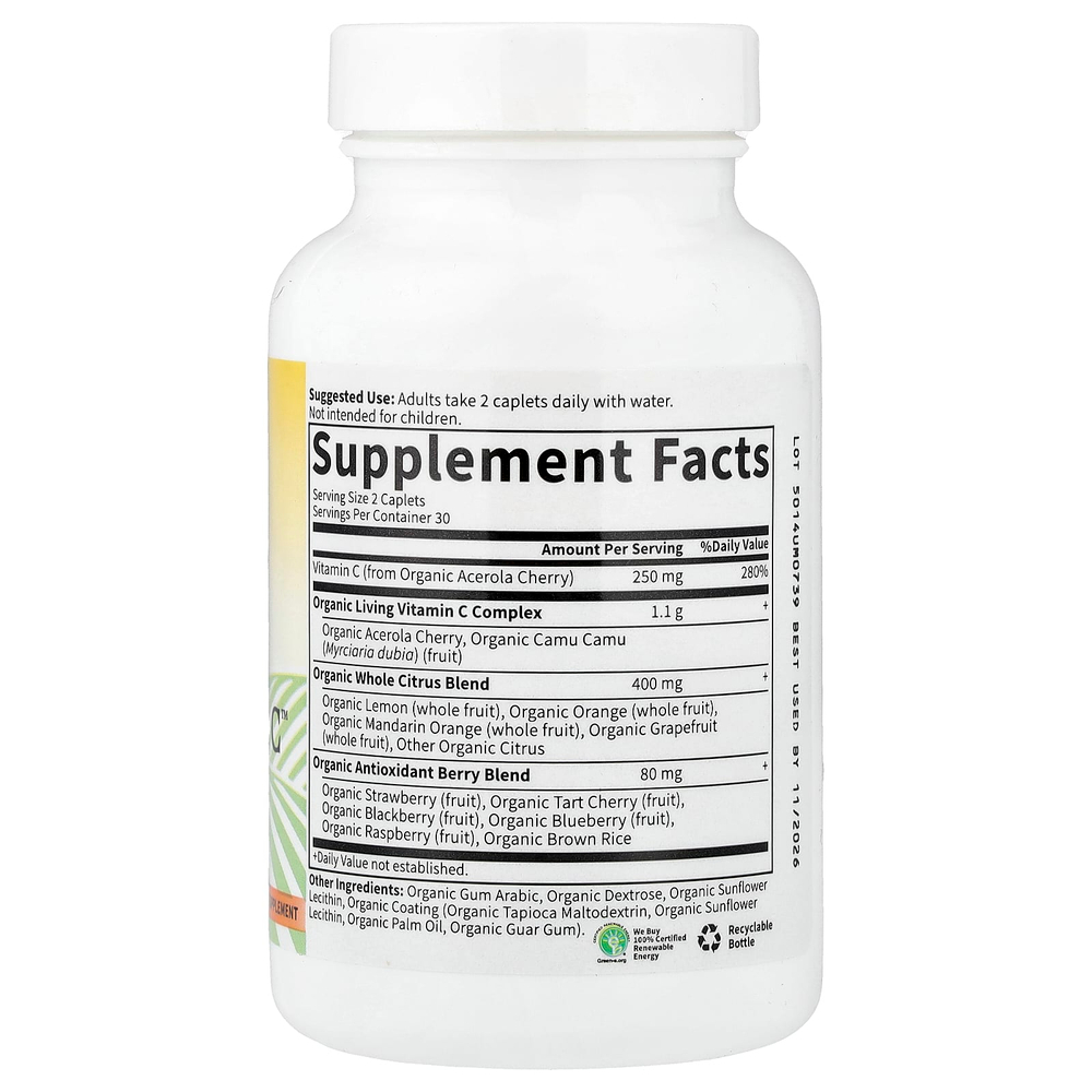 Garden of Life, Living Vitamin C™, 60 вегетарианских капсул