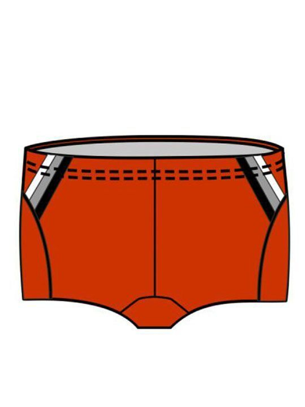 Плавки с цветными вставками по бокам (Размер: XXL) (Цвет: зеленый)