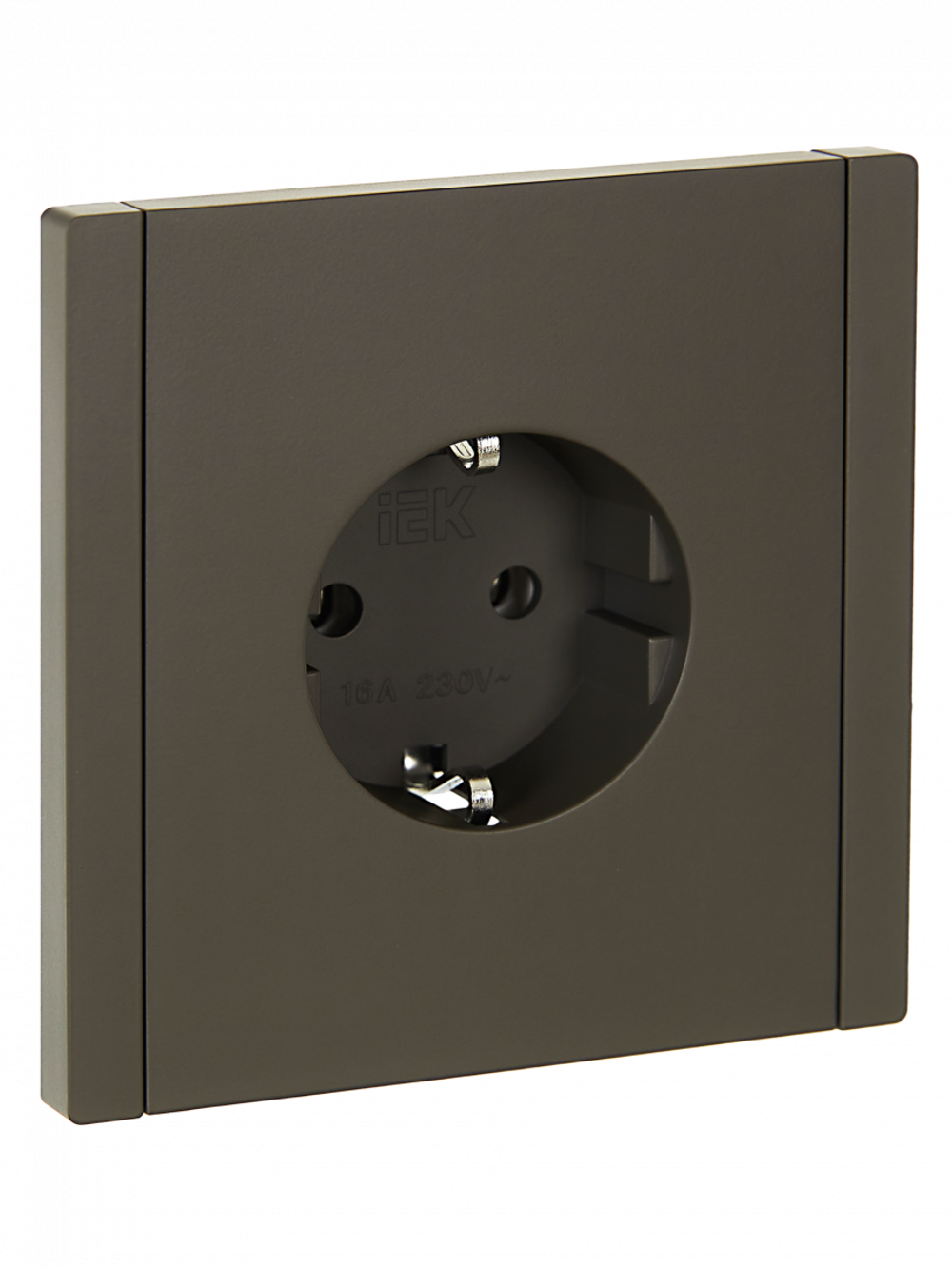 FORTE&PIANO Розетка 1-местная с заземлением без защитных шторок винтовое крепление 16А FP316 серый IEK