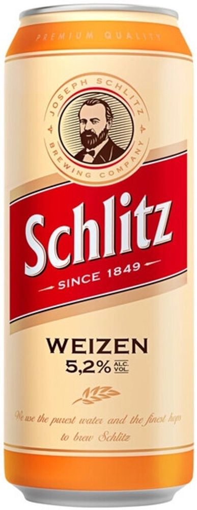 Пиво Шлиц Вайцен / Schlitz Weizen 0.43 - банка
