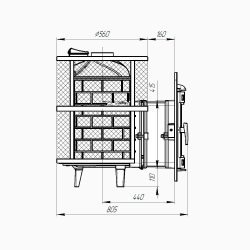 Банная печь «Атмосфера L сетка нержавейка