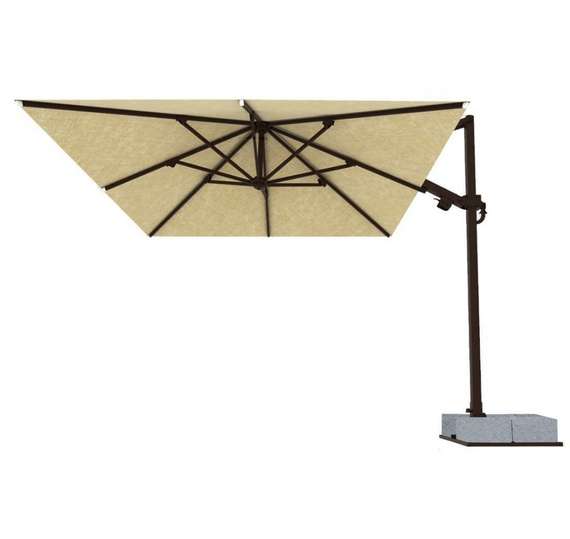 Зонт профессиональный без плит Banana Plus Dickson, 4х4 м, черный, бежевый