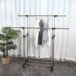 Вешалка напольная на колесах (75-150см)*42см*(92-155см), телескопическая, BZ-JY-012