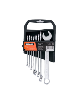 Набор комбинированных ключей 8 шт Gigant, Сталь Cr-V, 8-19мм, GCWS8