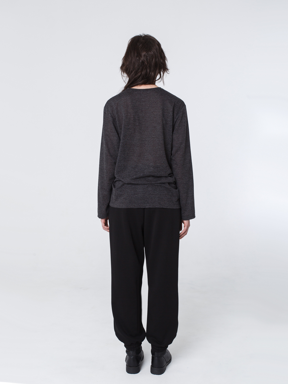 Лонгслив унисекс "Серость". Серый меланж