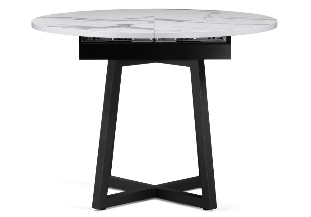 Деревянный стол Регна 100(130)х100х75 черный / белый