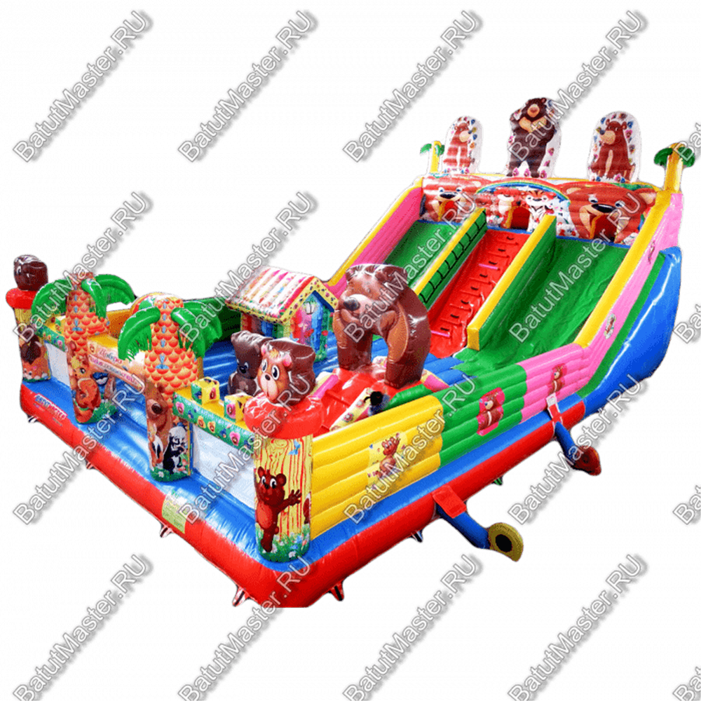 Коммерческий батут "В погоне за медведем" 10*6*5 м