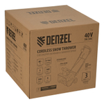 Снегоуборочная машина аккумуляторная, ESB-560Li, 560 мм, 40В, 2 АКБ 5 Ач, ЗУ, метал. шнек Denzel